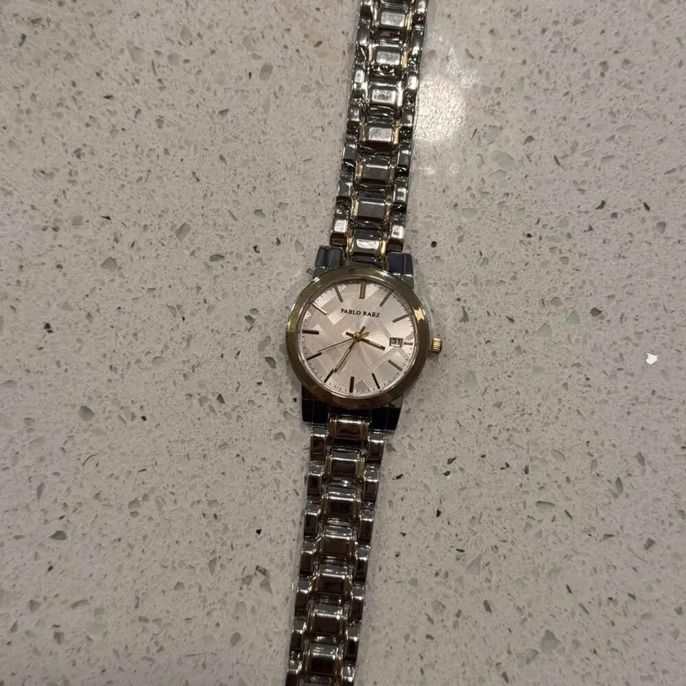 Pablo raez two tone stainless steel minimalist watch